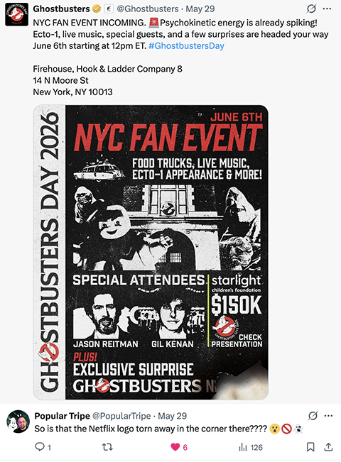 NYC Ghostbusters Day Fan Event